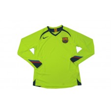 Barcelona 05/06 Away Green Long Sleeve Soccer Jersey